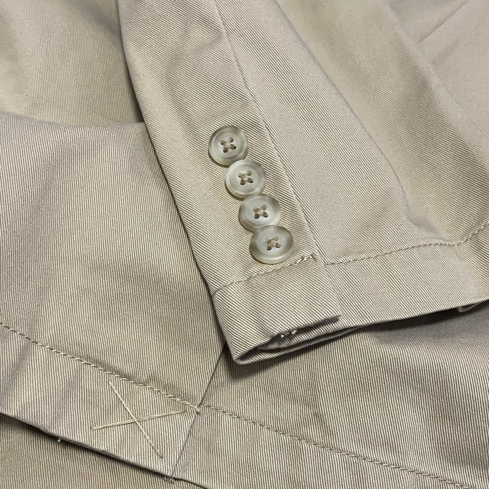 J Crew Mens S Unstructured Cotton Blazer Khaki Sport Coat Preppy Y2K Academia - Picture 15 of 15